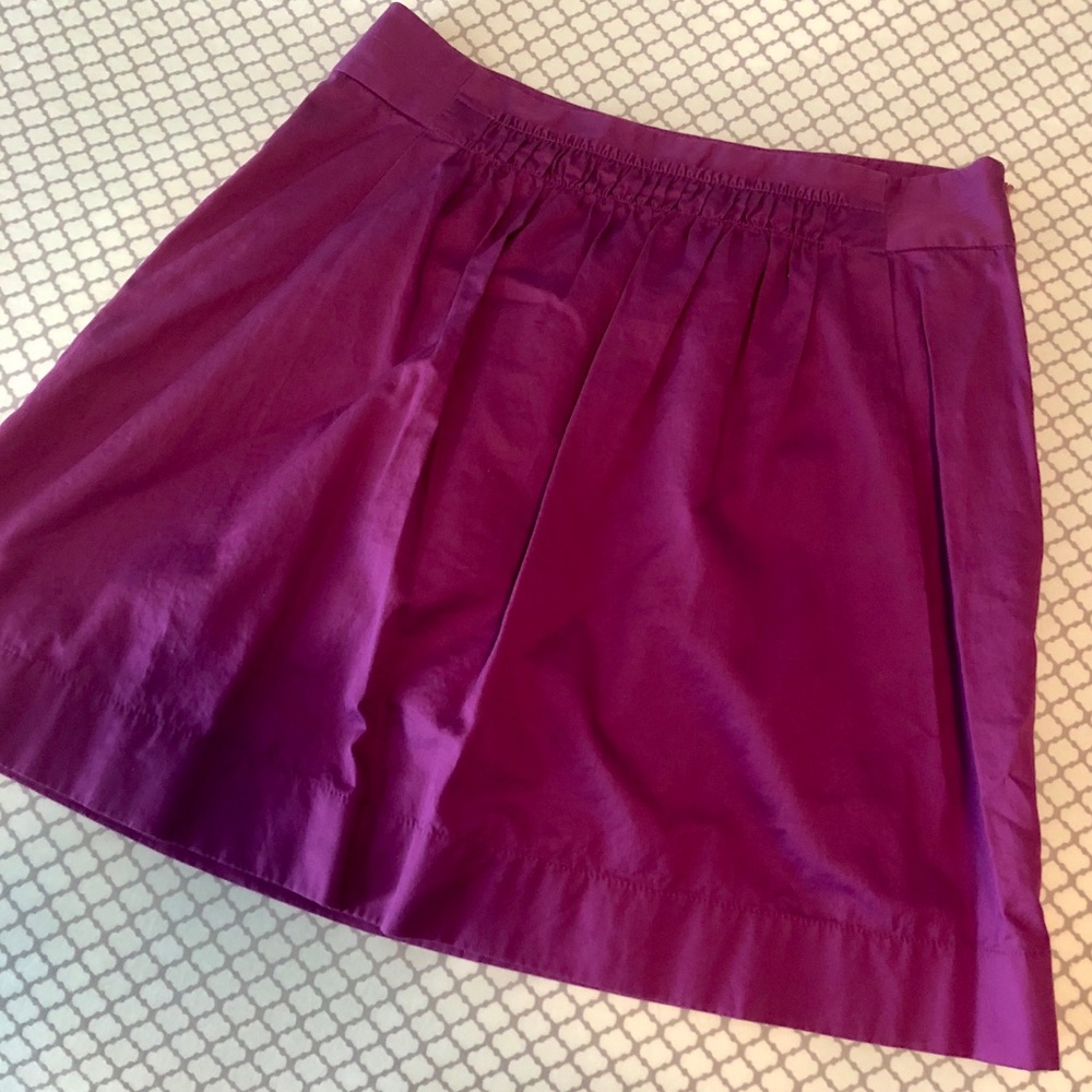 J. Crew magenta skirt with side zip and pockets